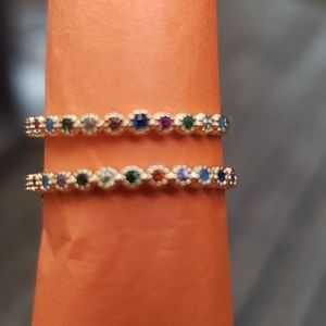 Gold dipped Crystal hoop earrings